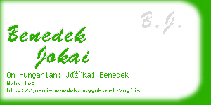 benedek jokai business card
